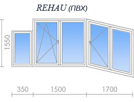 Остекление балкона rehau